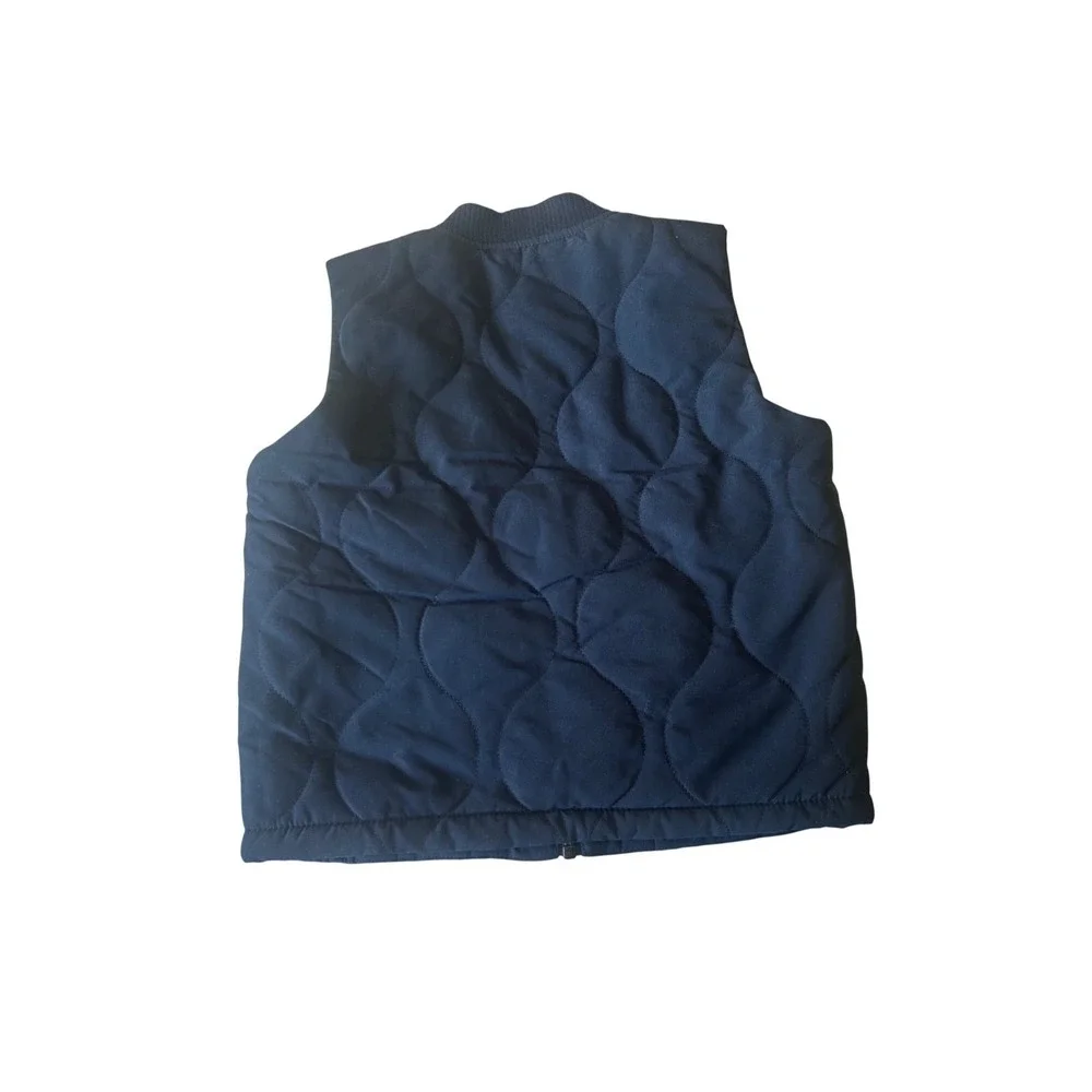 Old Navy Quilted Puffer Vest Navy‎ Blue Kids Size S 6 7 Outerwear Zip Up